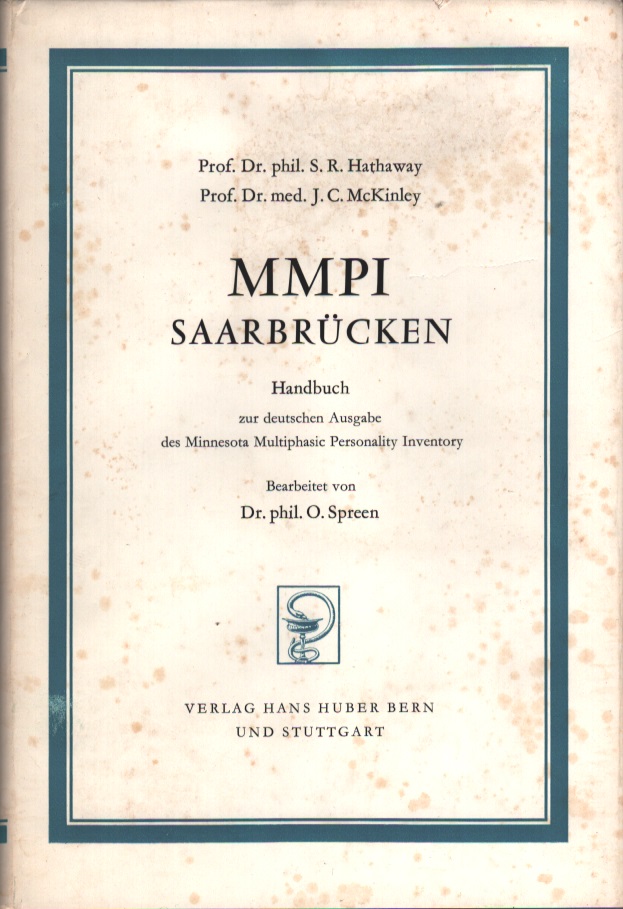 MMPI Saarbrücken - Schutzumschlag