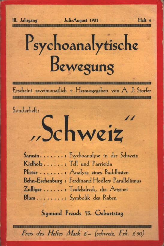 Psychoanalytische Bewegung 1931 - Ausgabe 4