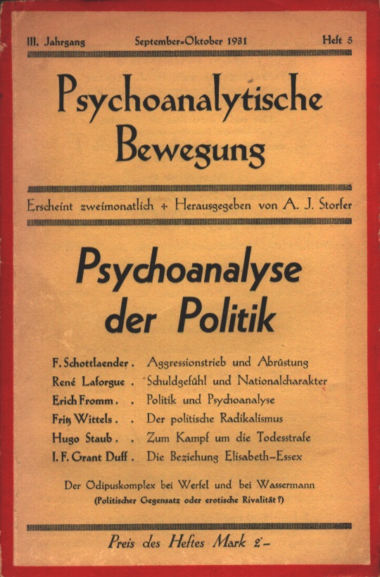 Psychoanalytische Bewegung 1931 - Ausgabe 5