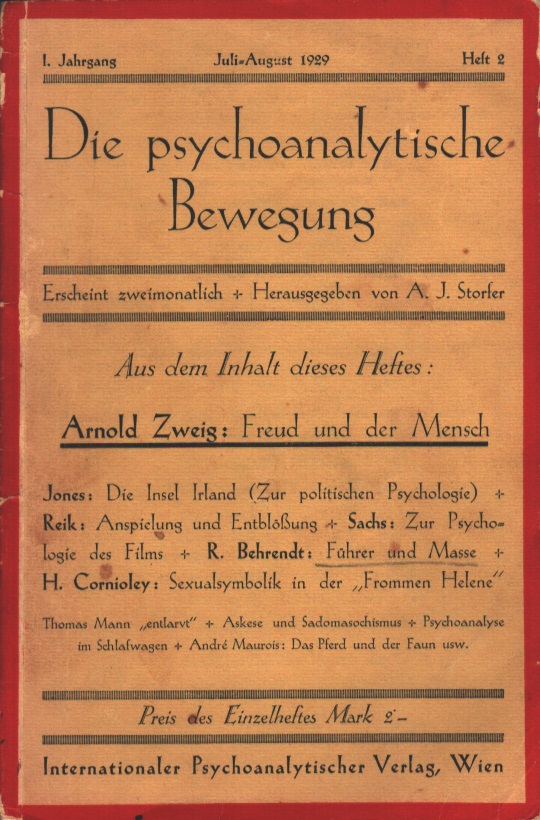 Die psychoanalytische Bewegung 1929 - Ausgabe 2