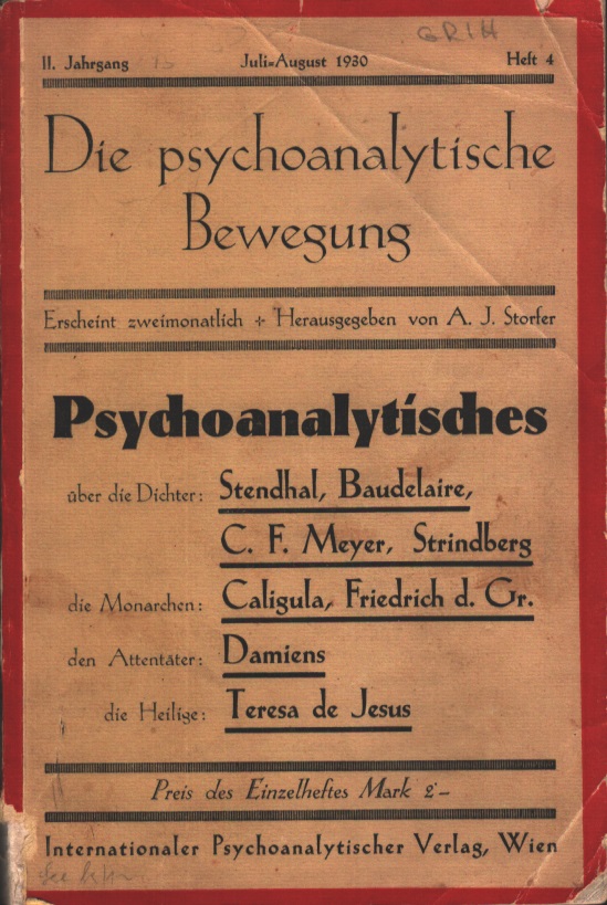 Die psychoanalytische Bewegung 1930 - Ausgabe 4