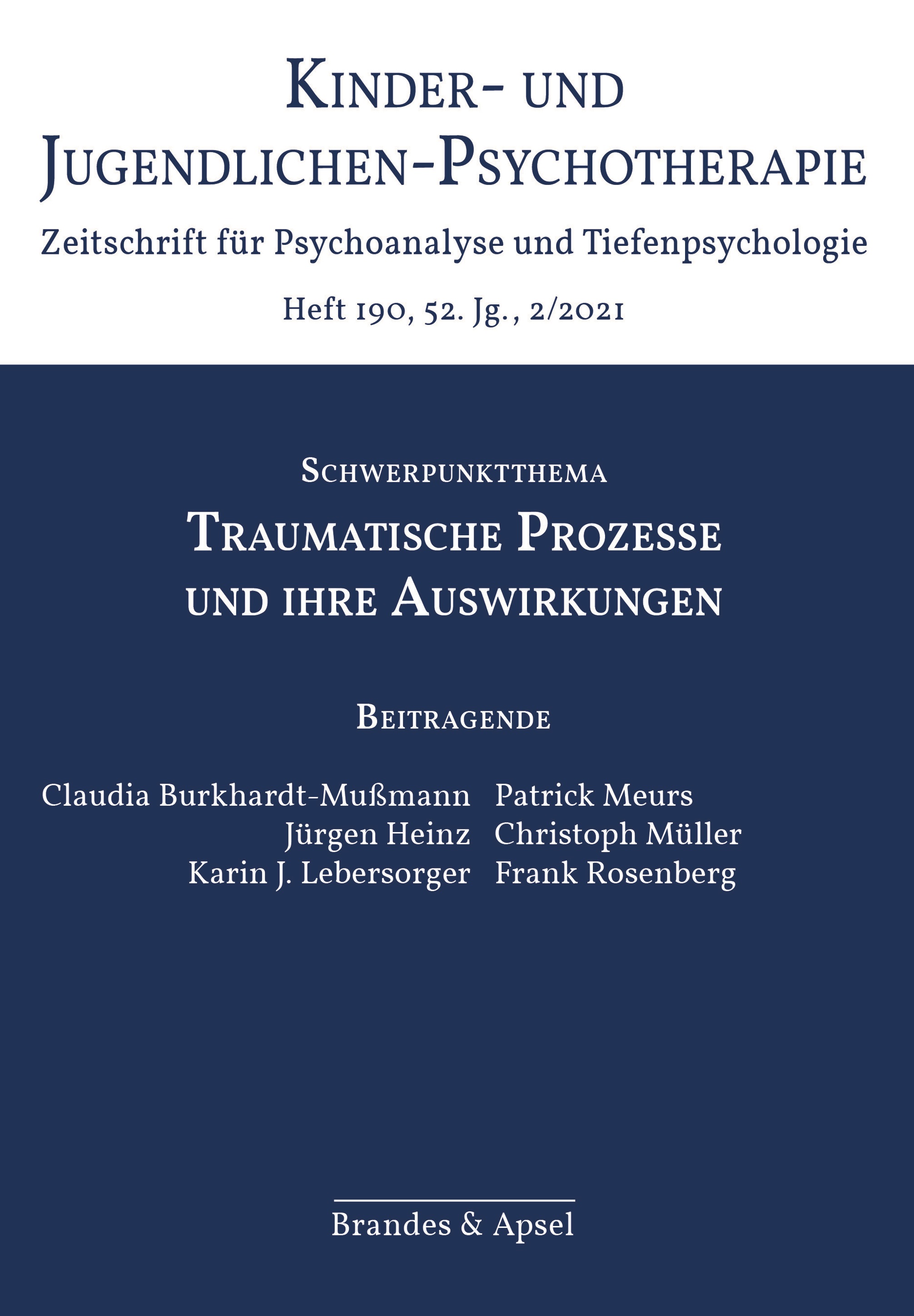 Kinder- und Jugendlichen-Psychotherapie (KJP) - Ausgabe 190