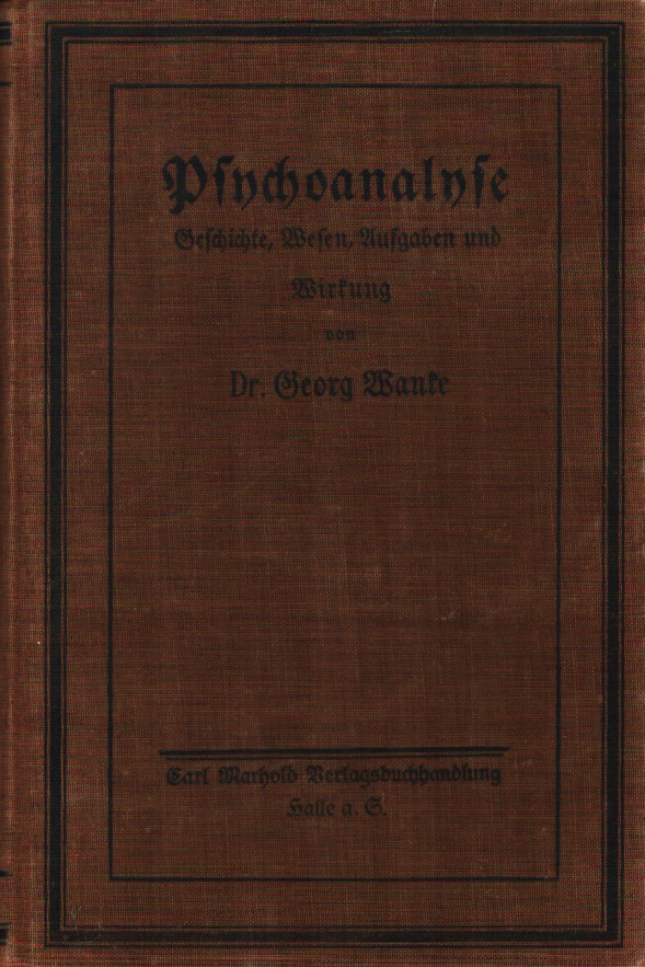 Psychoanalyse - vorderer Buchdeckel