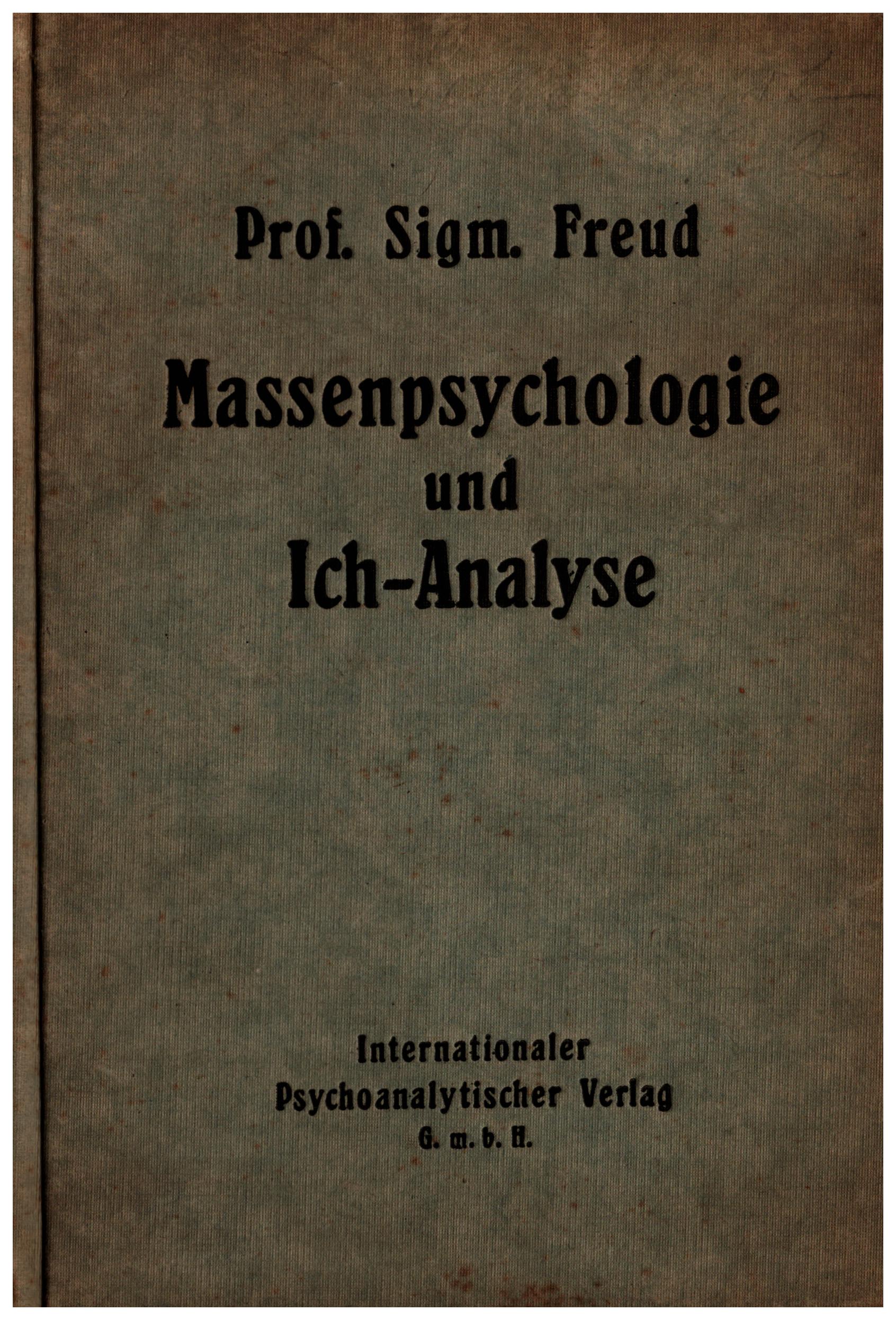 Cover des Buches: Massenpsychologie und Ich-Analyse