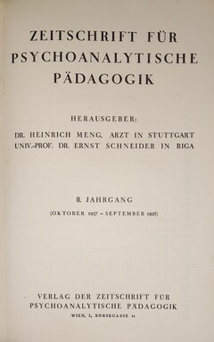 Zeitschrift für psychoanalytische Pädagogik