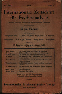 Internationale Zeitschrift für Psychoanalyse, 1929, Heft 4