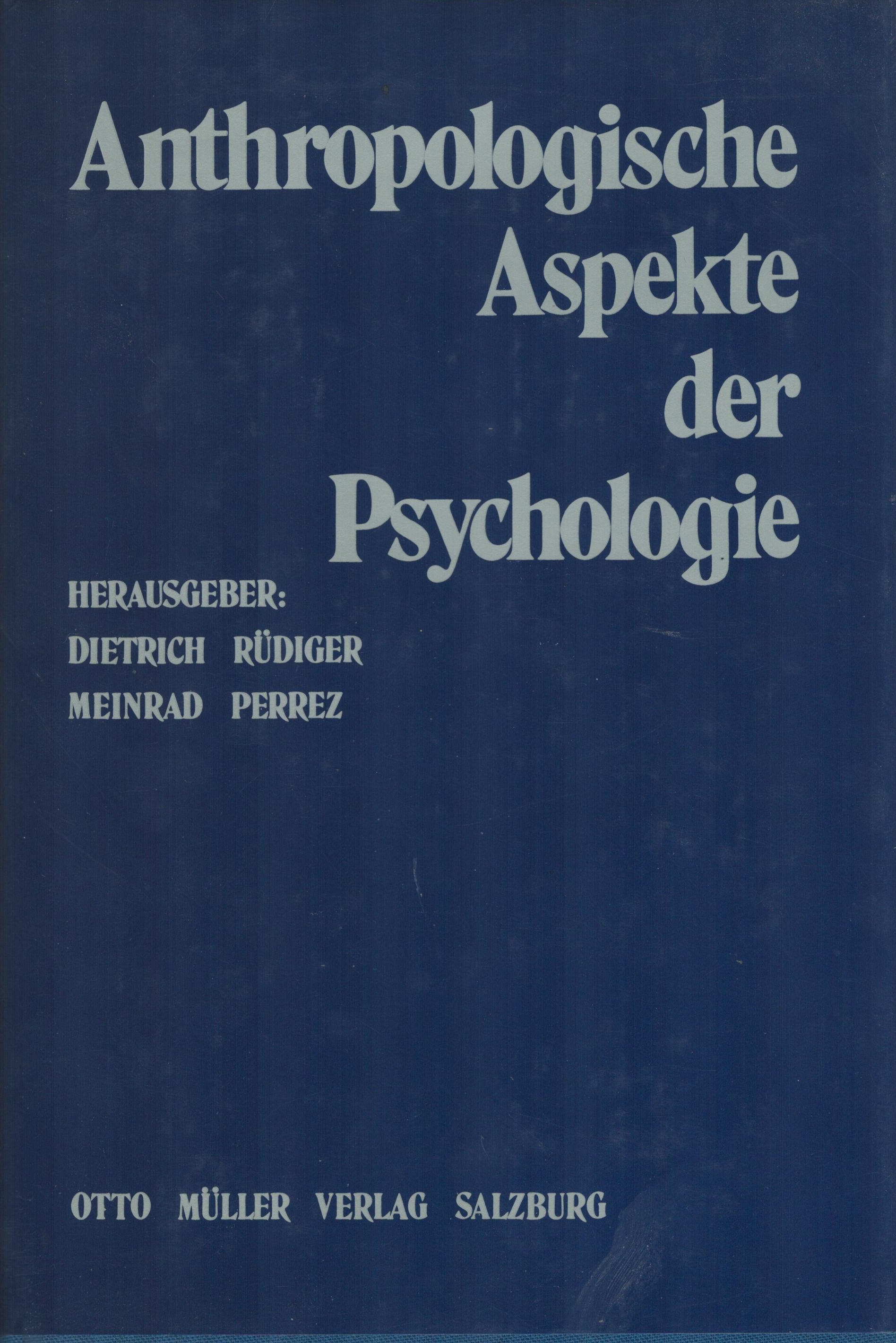 Anthropologische Aspekte der Psychologie  - Schutzumschlag