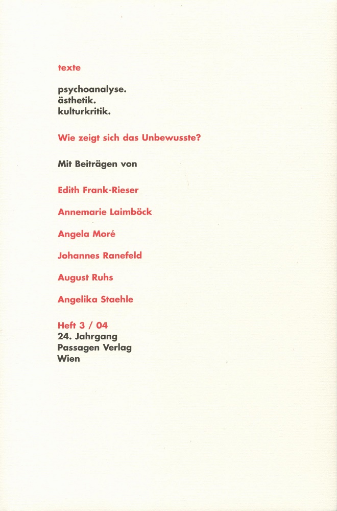 Zeitschrift texte - Heft 3 2004