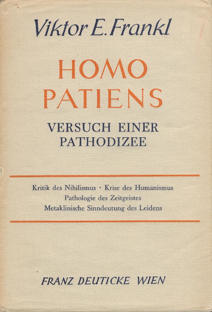 Viktor E. Frankl - Homo Patiens, EA 1950, Frontseite Schutzumschlag
