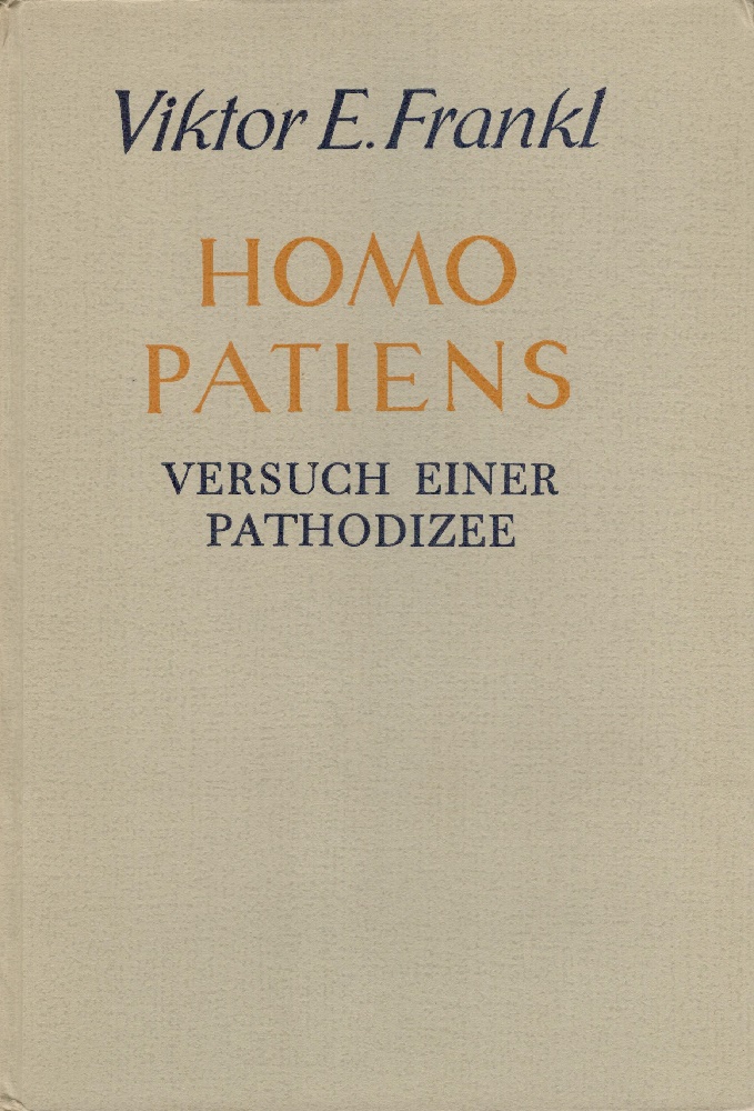 Viktor E. Frankl- Homo Patiens, EA 1950  - vorderer Buchdeckel ohne Schutzumschlag