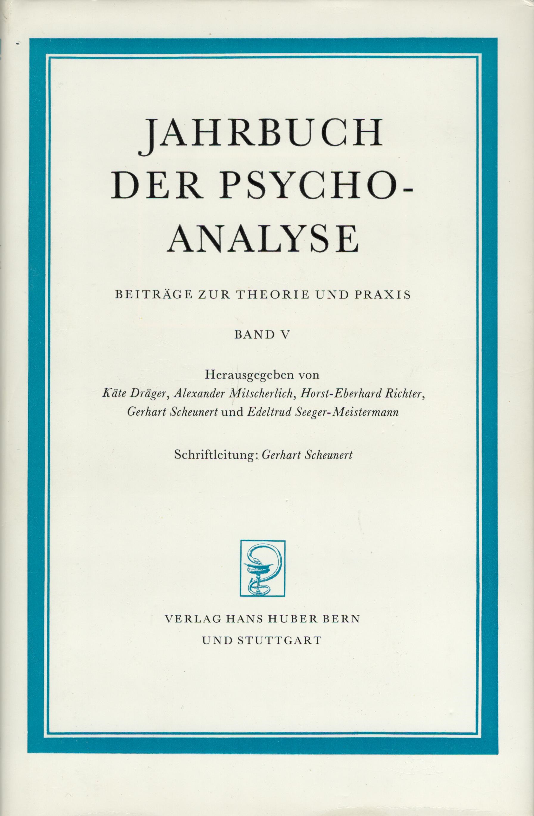 Jahrbuch der Psychoanalyse Band 6 - vorderer Schutzumschlag