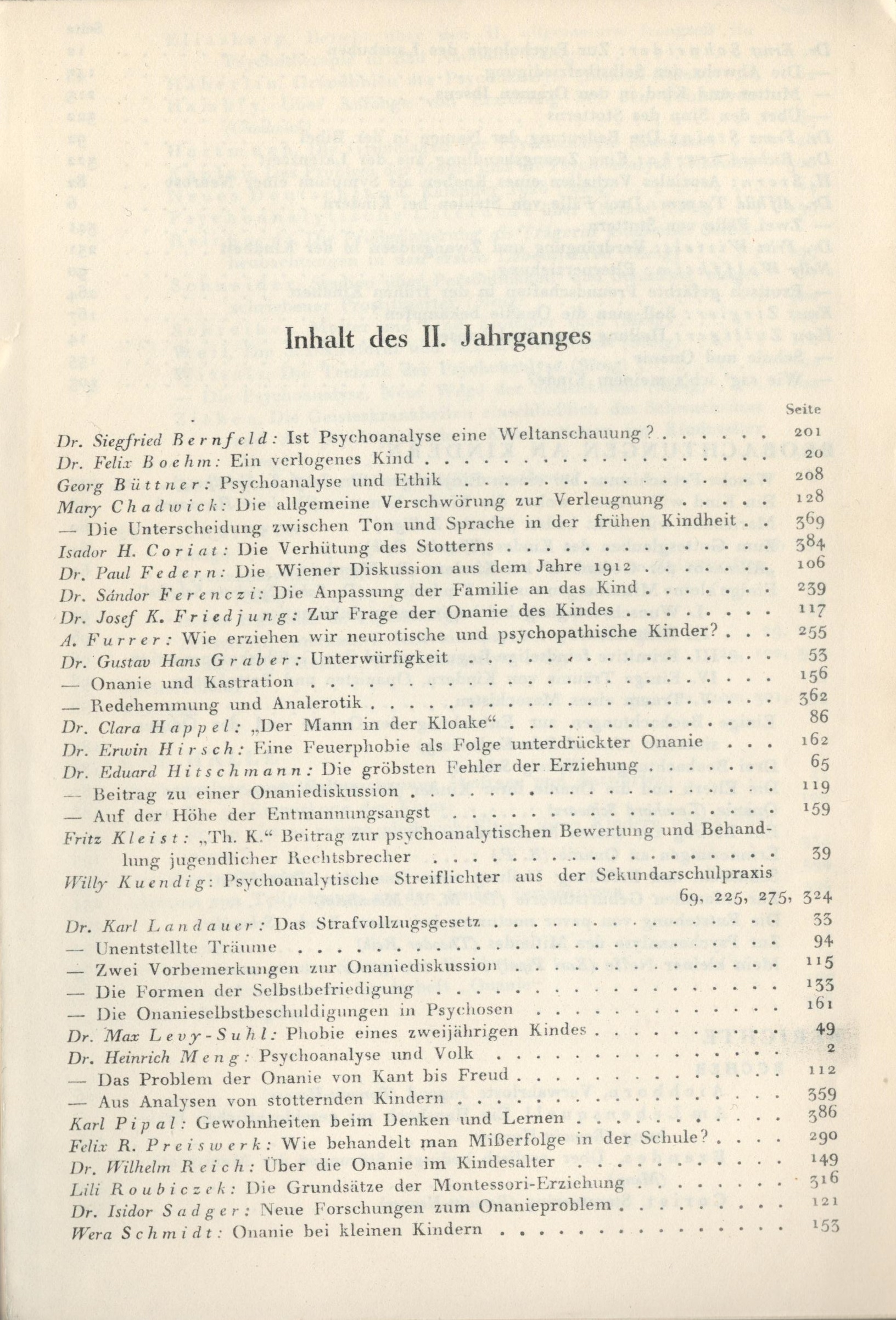 Zeitschrift für Psychoanalytische Pädagogik - Ausschnitt aus dem Buch