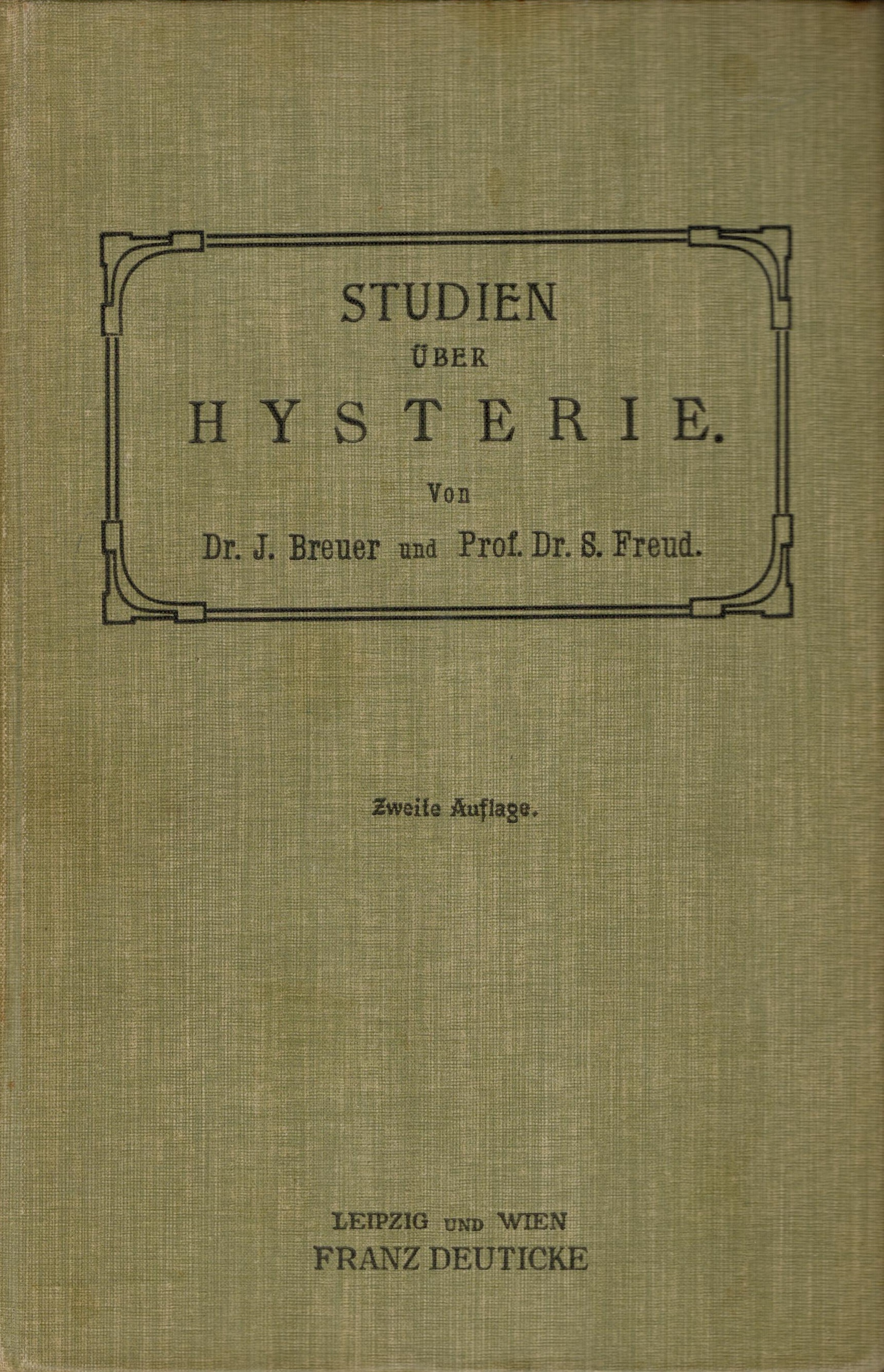 Studien über Hysterie - vorderer Buchdeckel