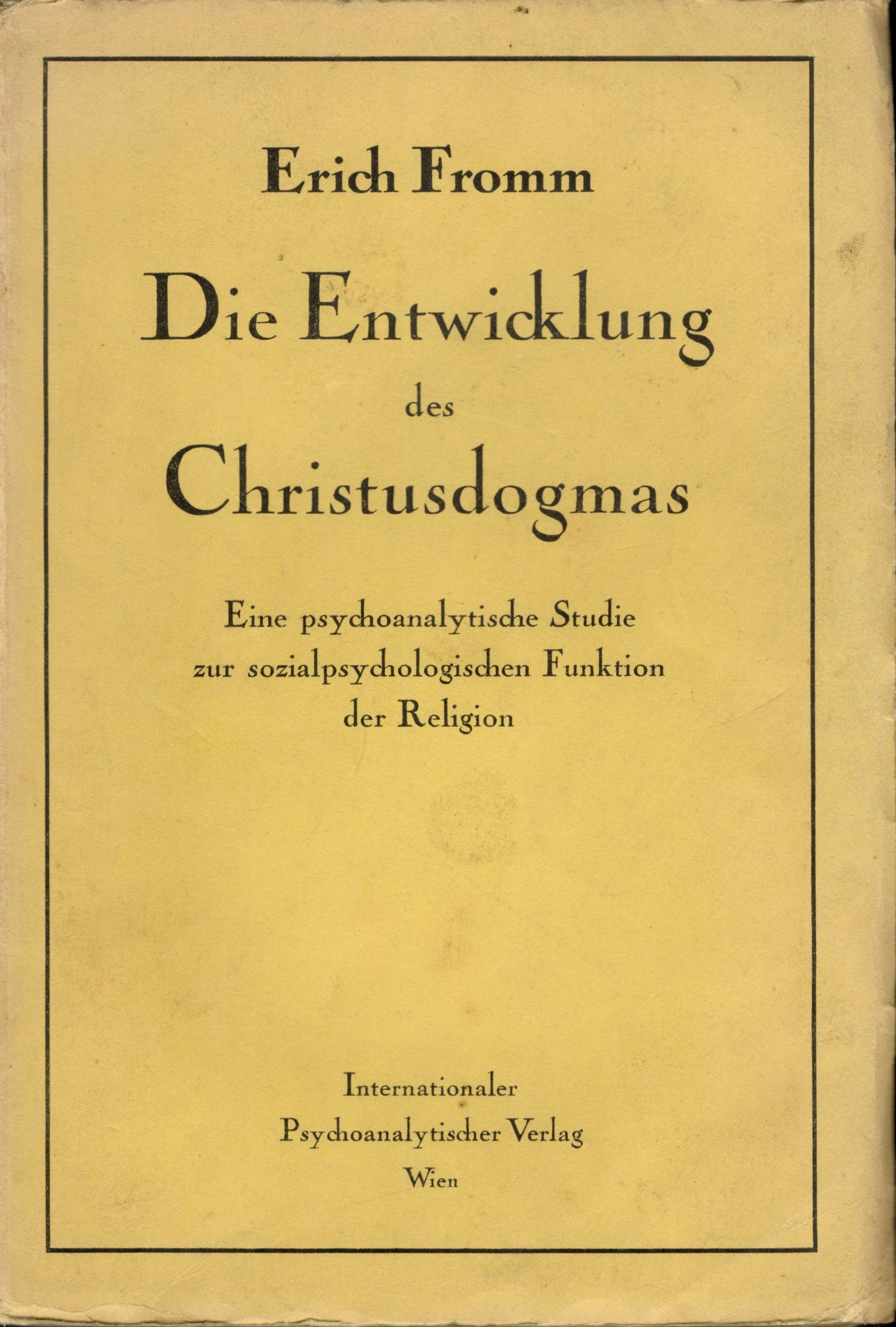 Die Entwicklung des Christusdogmas - Cover