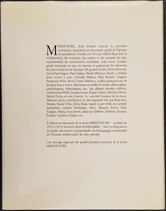 Minotaure - revue artistique et littéraire. [1]. Volume 1 (1933); Vorsatz