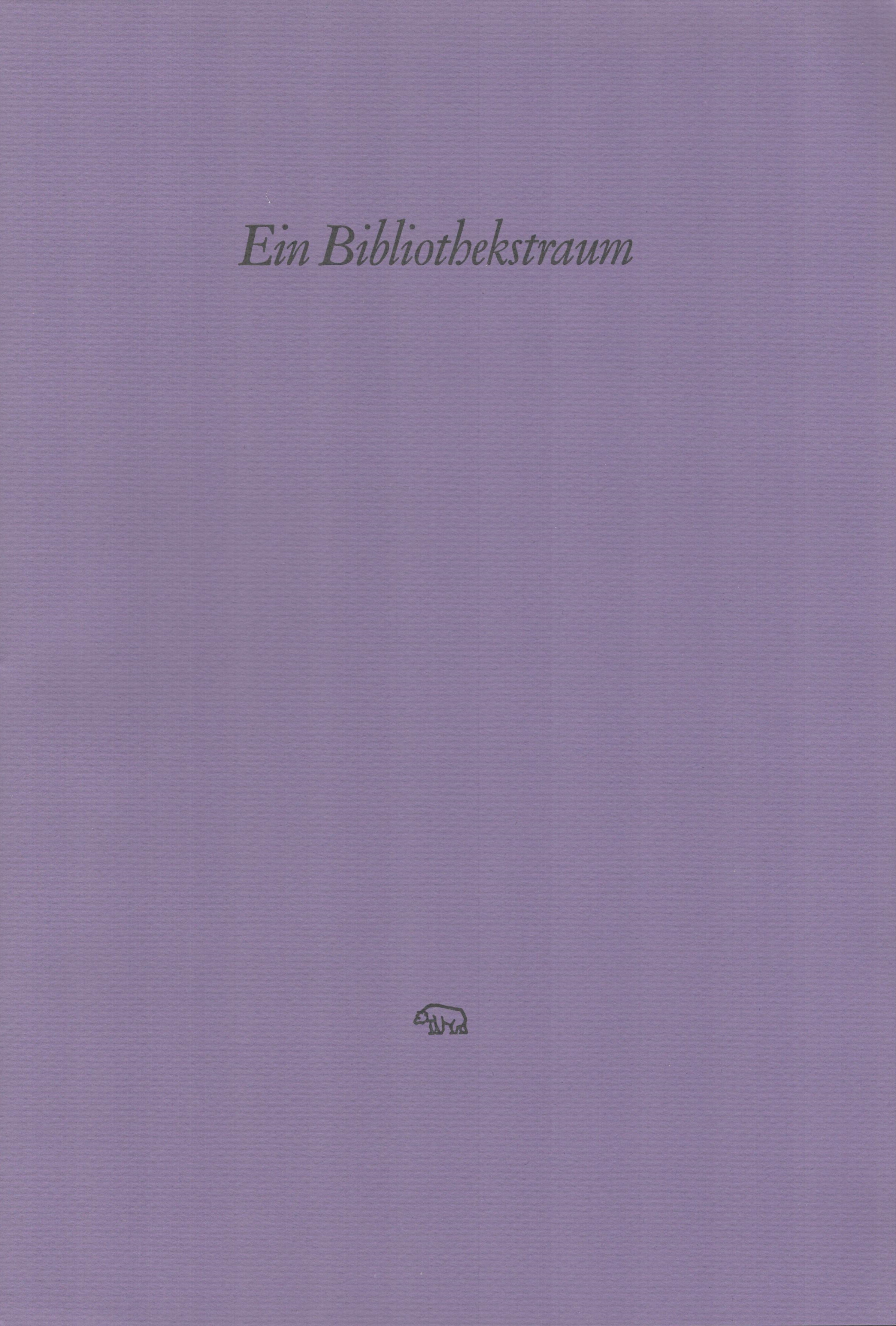 Ein Bibliothekstraum - Cover