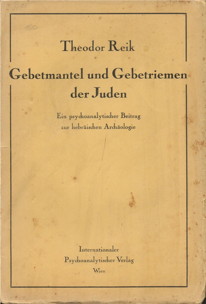 Theodoe Reik: Gebetmantel und  Gebetsriemen der Juden, Cover