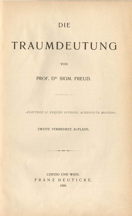 Freud Traumdeutung 2 Auflage private Bindung Titelblatt