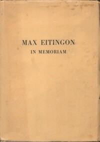 Max Eitingon in memoriam