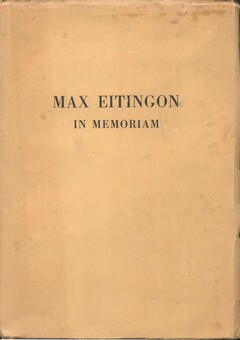 Max Eitingon in memoriam