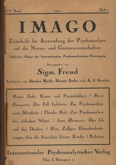 IMAGO, 1929, Ausgabe 1, XV. Band