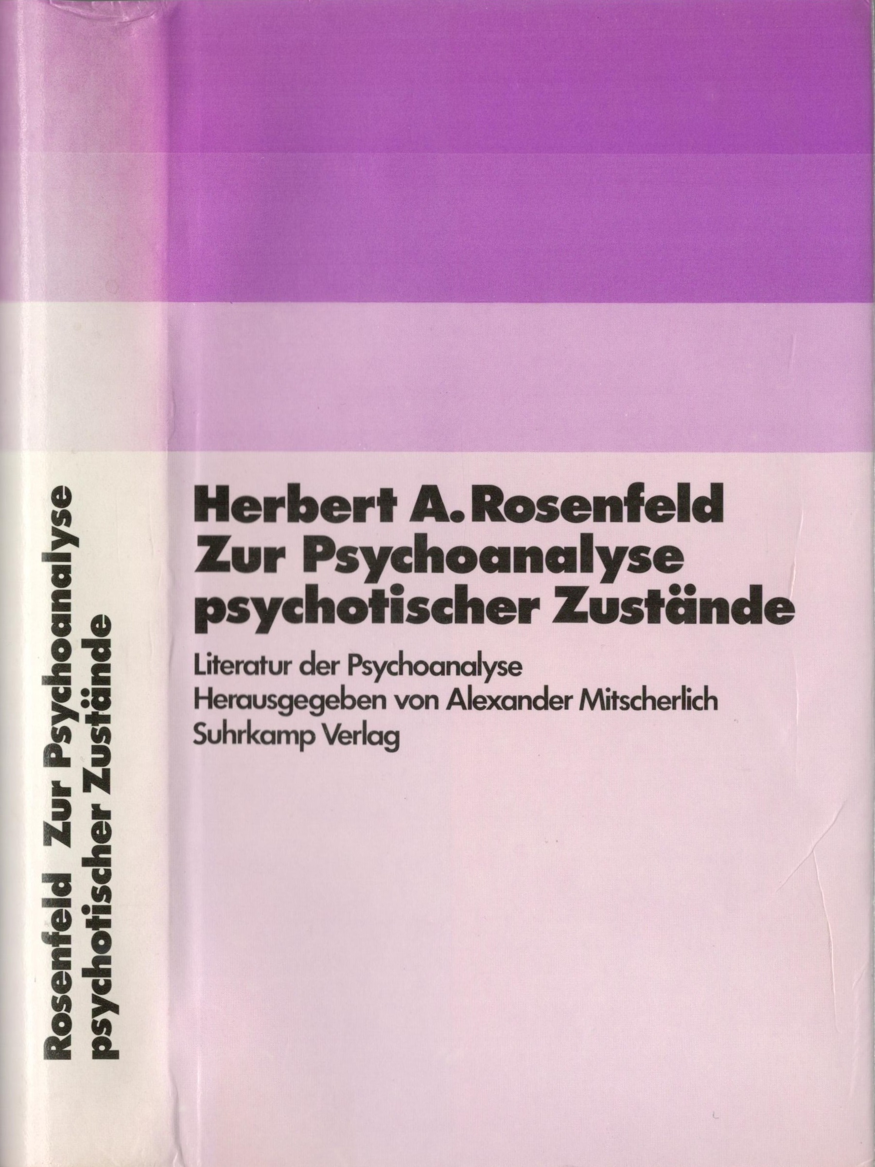 Zur Psychoanalyse psychotischer Zustände - Schutzumschlag