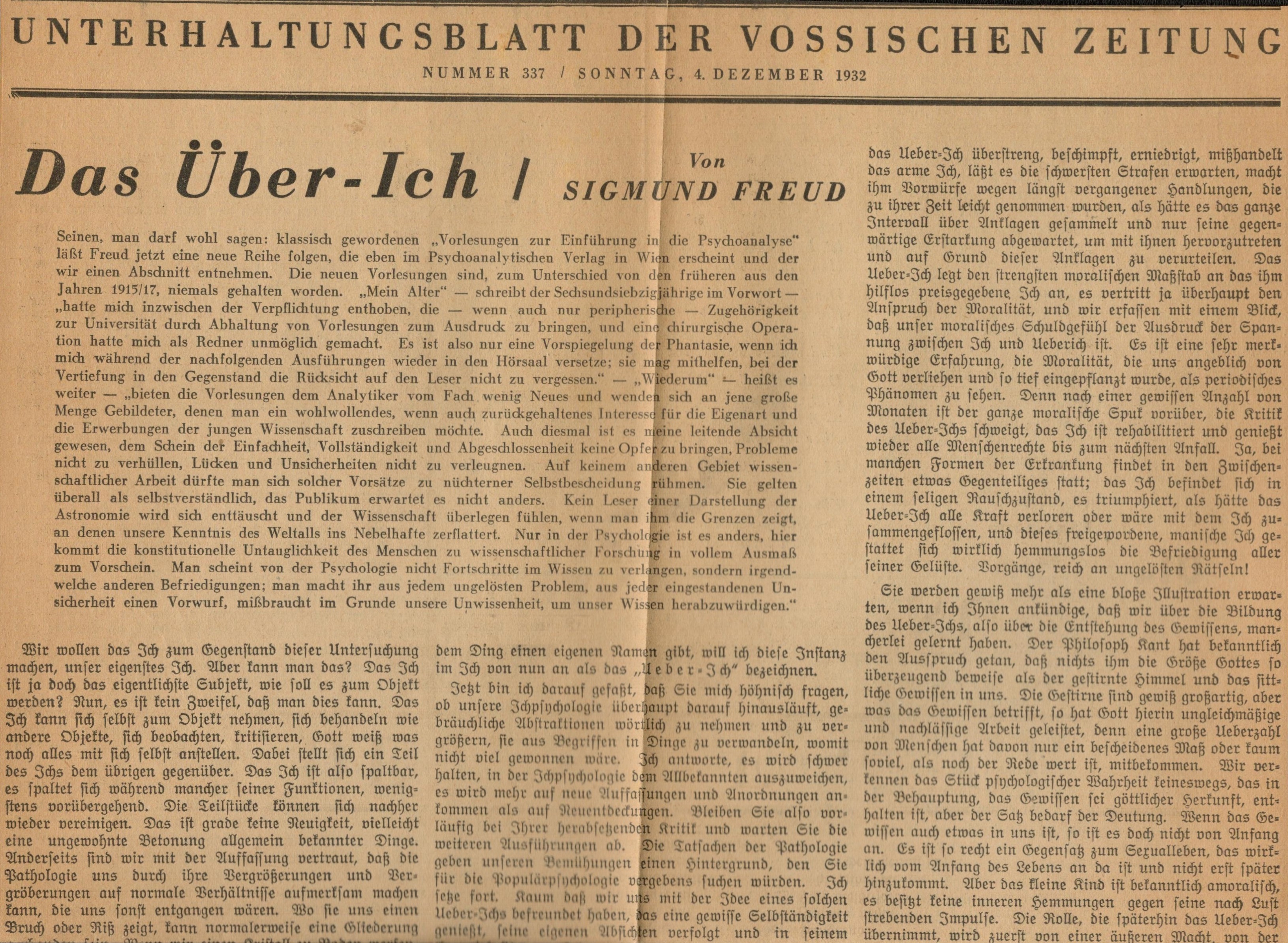 Dürers »Melancholie« - Unterhaltungsblatt der Vossischen Zeitung
