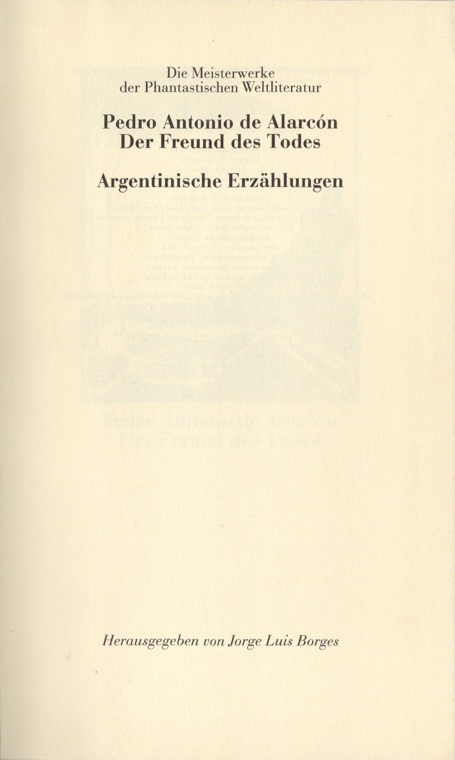 Meisterwerke der phantastischen Literatur - Band 1 - Titelblatt