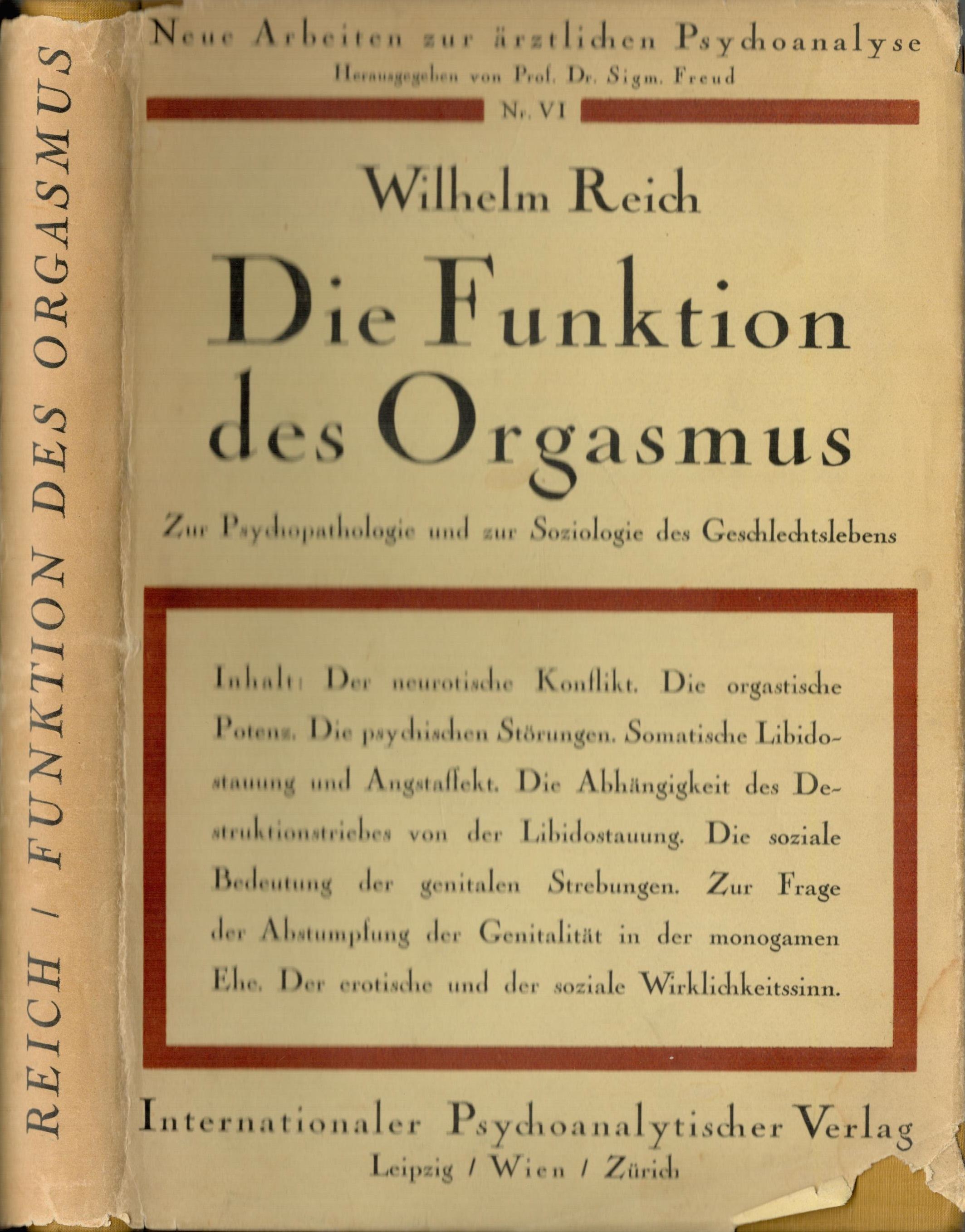 Die Funktion des Orgasmus - Schutzumschlag