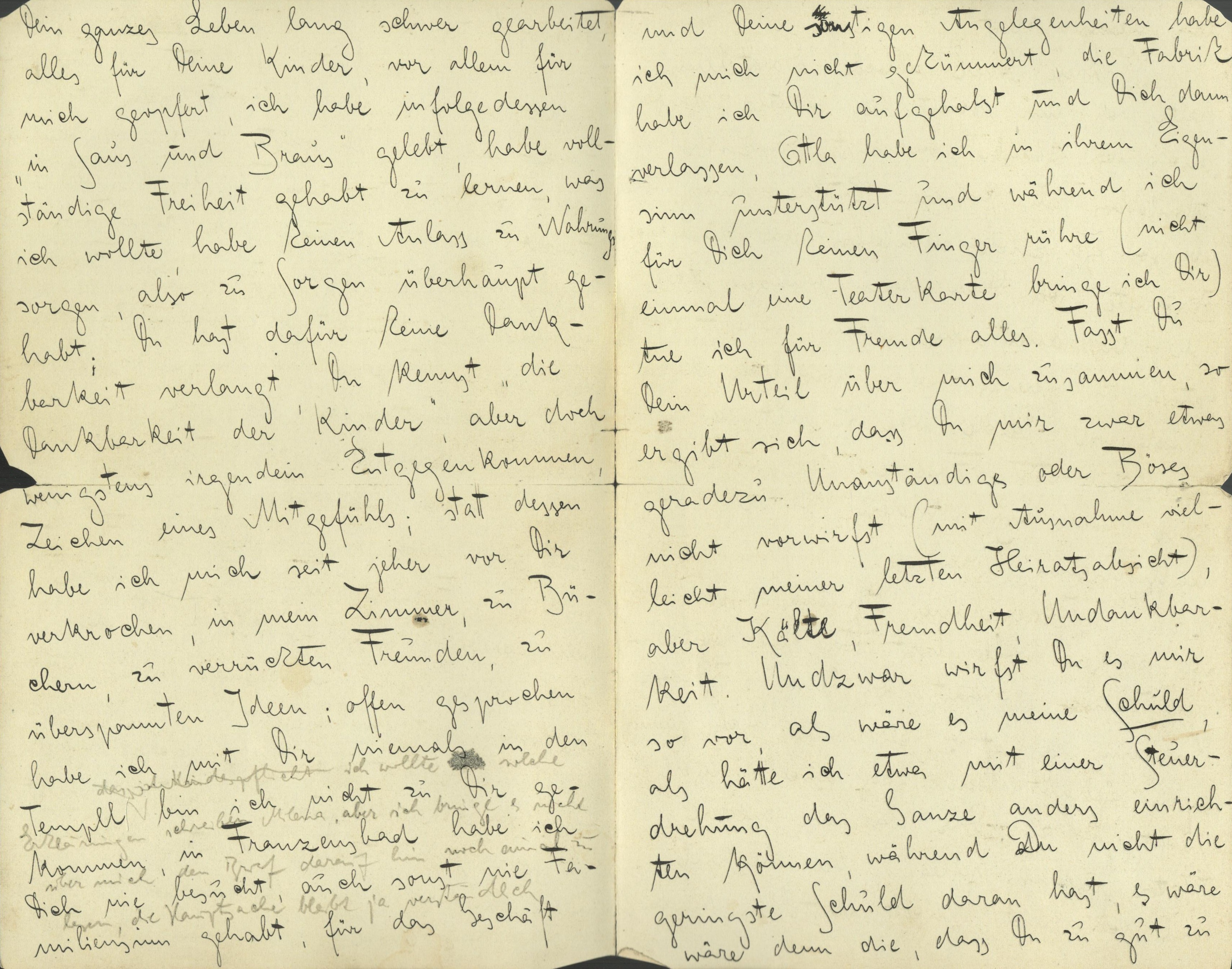 Franz Kafka: Brief an den Vater - Faksimile der handschriftlichen Fassung