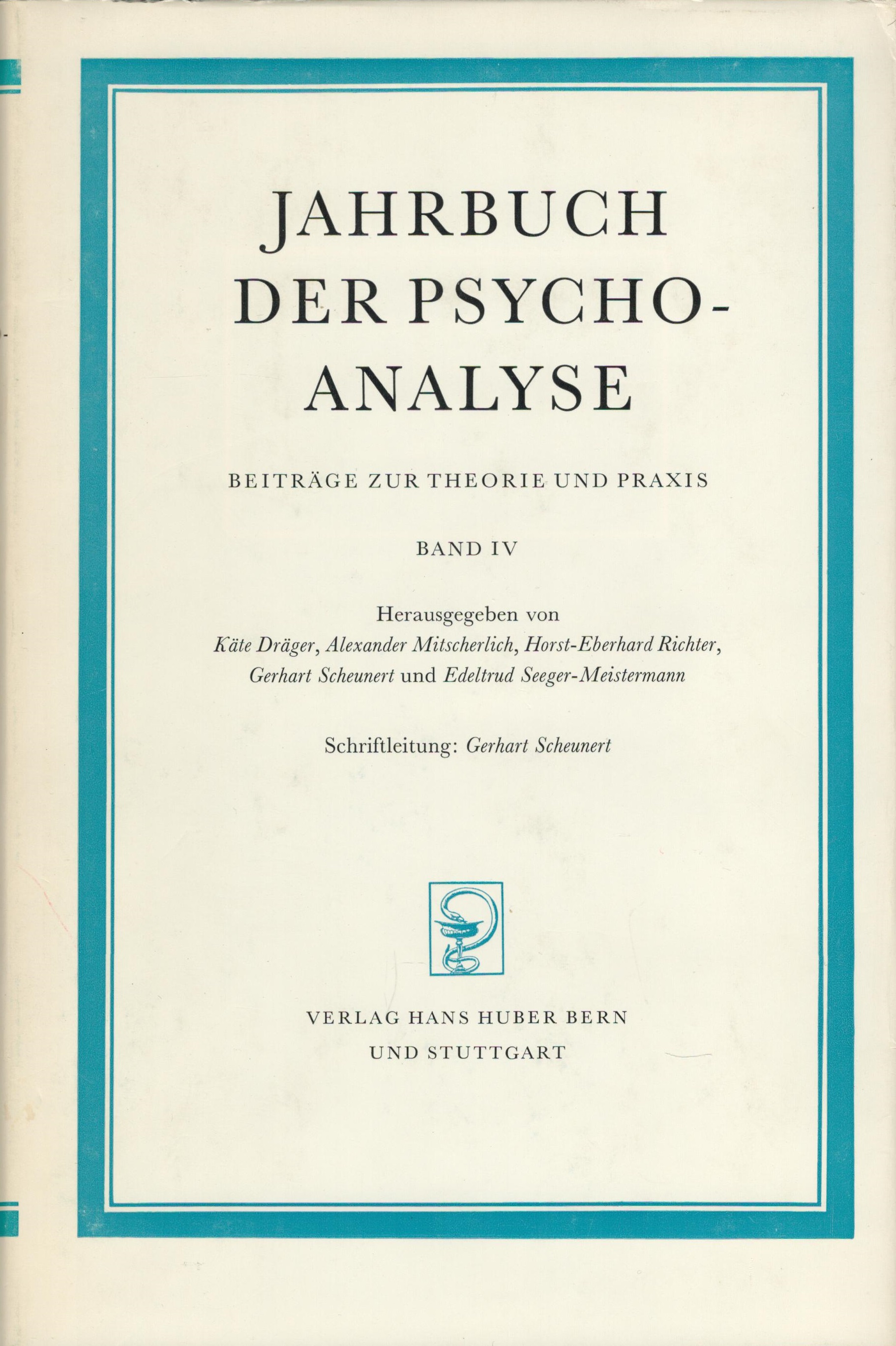 Jahrbuch der Psychoanalyse - Schutzumschlag