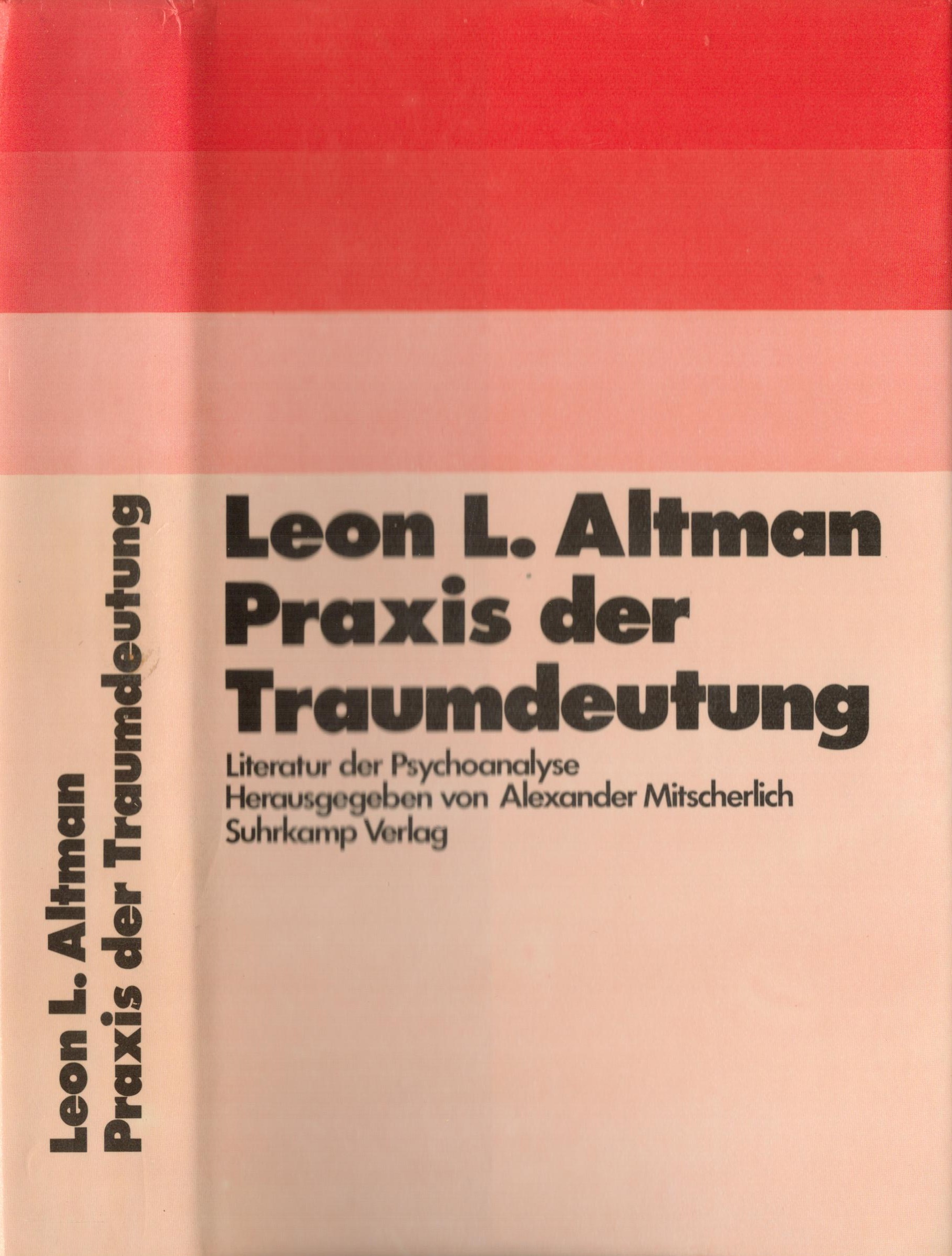 Praxis der Traumdeutung - Schutzumschlag