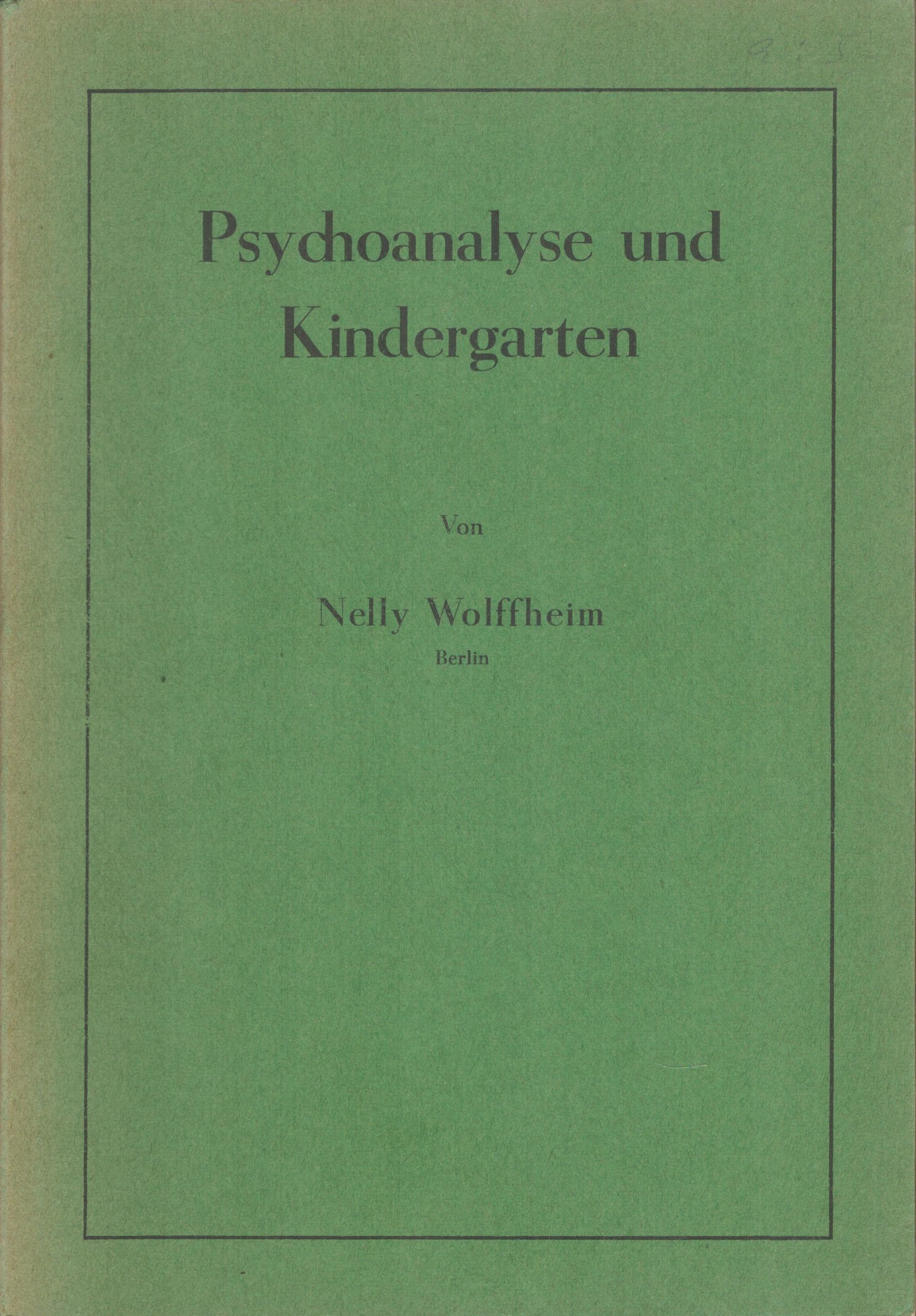 Psychoanalyse und Kindergarten - Cover