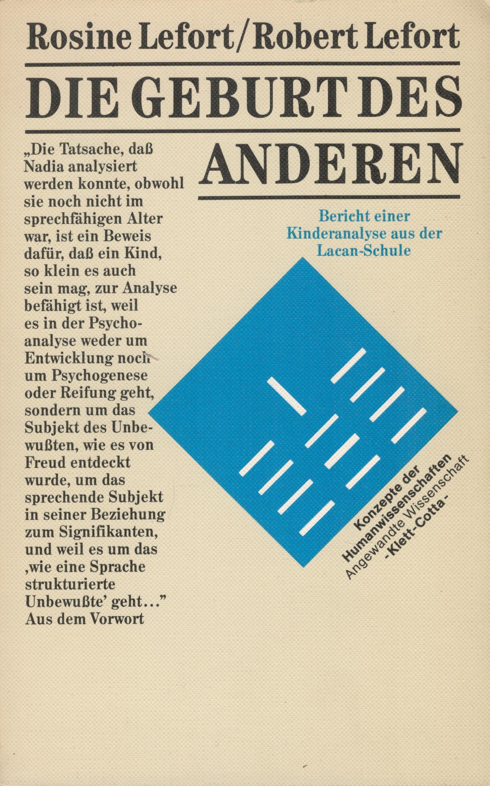 Die Geburt des Anderen - Cover