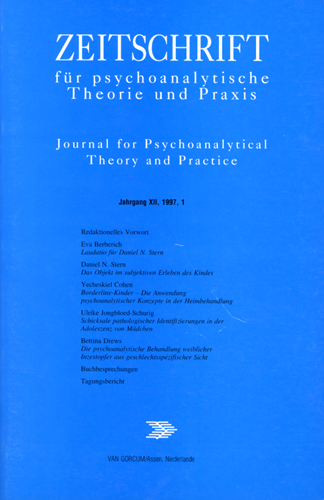 Zeitschrift für psychoanalytische Theorie und Praxis, Jg. XII, (1997), Heft 1