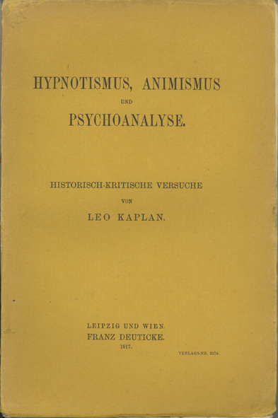 Hypnotismus, Animismus und Psychoanalyse