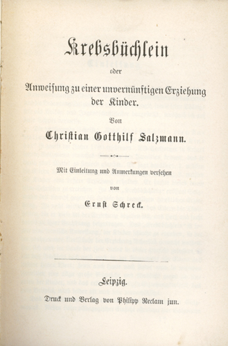 Krebsbüchlein / Der Himmel auf Erden / Ameisenbüchlein