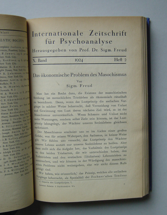 Internationale Zeitschrift für Psychoanalyse, X. Band (1924)