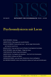 RISS - Zeitschrift für Psychoanalyse Freud Lacan