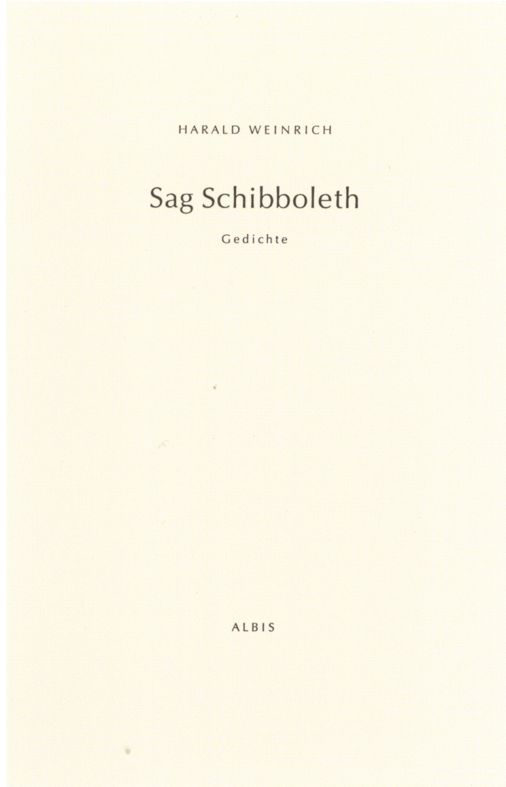 Sag Schibboleth